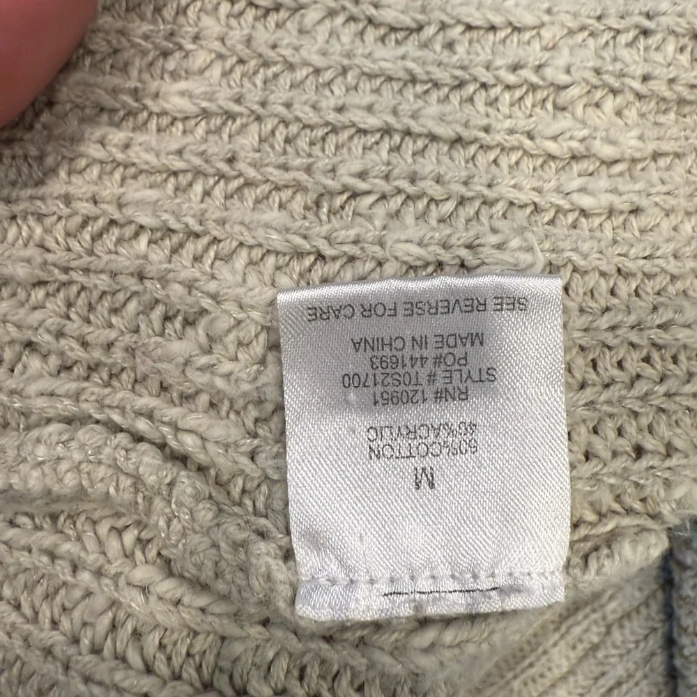 Hippie Rose Cozy Cream Button-Up Sweater SZ M - Picture 3 of 5